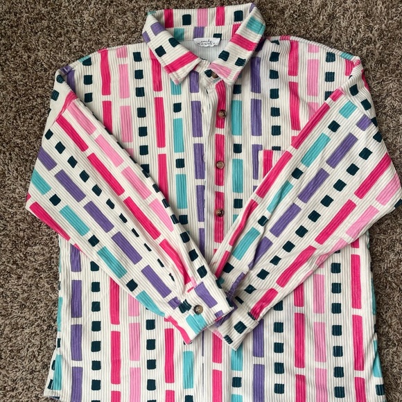 Colorful Geometric Button Down Shirt - Picture 2 of 4